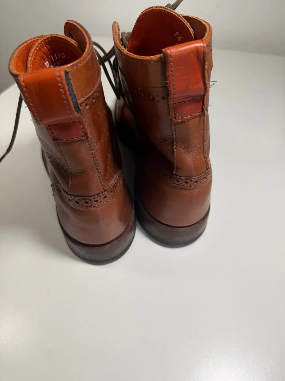 Allen Edmonds Men’s Leather Wingtip Brogue Lace-Up Boots Size 9.5 D